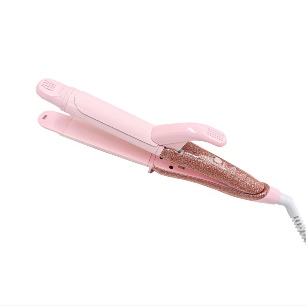 Beachwaver clamp and curl pink glitter